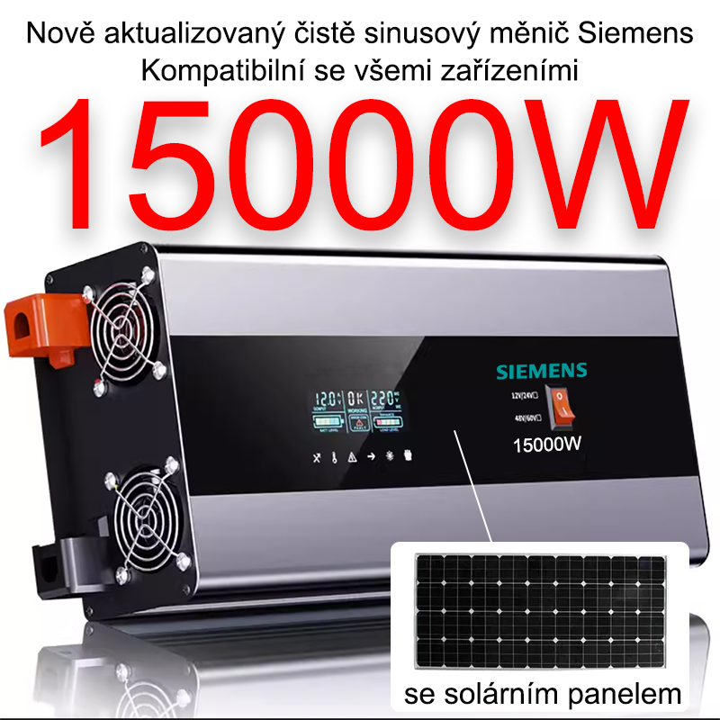 15000 W čistě sinusový výkonový měnič.